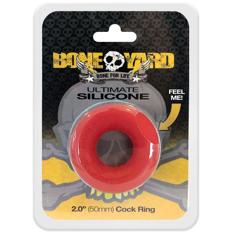 Boneyard Ultimate Silicone Cock Ring - Red